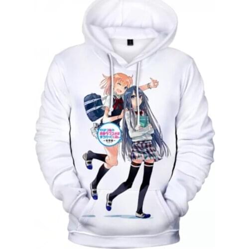 Childrens Hoodies New 3D My Teen Romantic Comedy SNAFU hoodies Men/women Hoodie sweatshirts Hamachi pullover Teenage Outwear