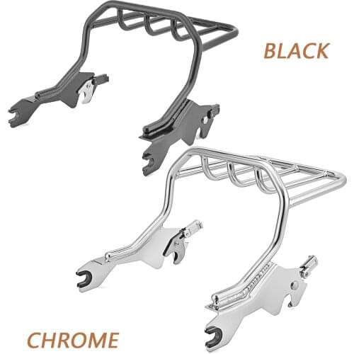 For Harley Davidson 2018-2021 FXFB FXFBS Gloss Black Chrome Hold Fast Two-Up Luggage Rack Motorcycle Accessories