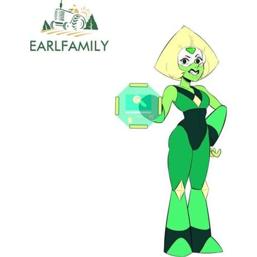 EARLFAMILY 13cm x 6.6cm for Steven Universe Peridot Star Vinyl Car Stickers Refrigerator Decal Waterproof Creativite Car Styling
