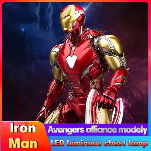 Disney Marvel Avenger Alliance Glowing Iron Spider Man Toy Action Figure Model Assembly Tony Stark Collection Decoration Gift