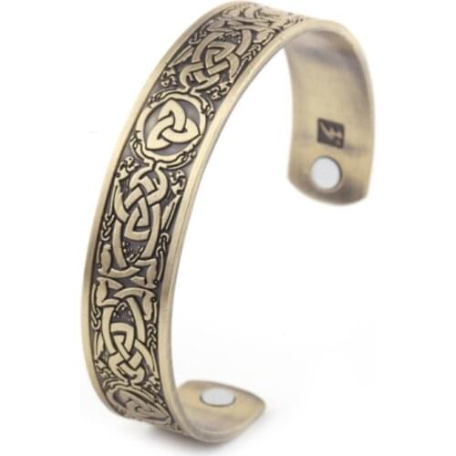 Classic Viking Open Bangle Bracelet Jewelry Totem High Quality Bracelet for Men and Women