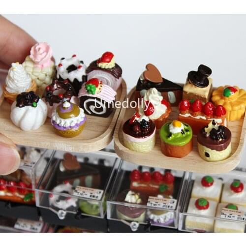 1:6 Scale Kawaii Miniature Dollhouse Cake Shop Patisserie Mini Food for Barbies BJD Doll Kitchen Accessories Toy