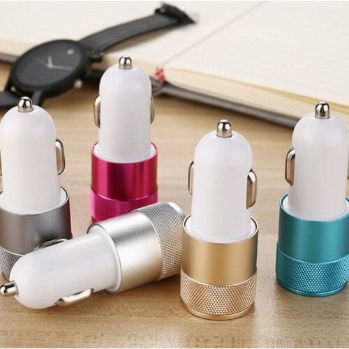 Mini 2 Port USB Car Charger 2.1A Universal Dual Double USB Cell Mobile Phone Charging Adapter For phone