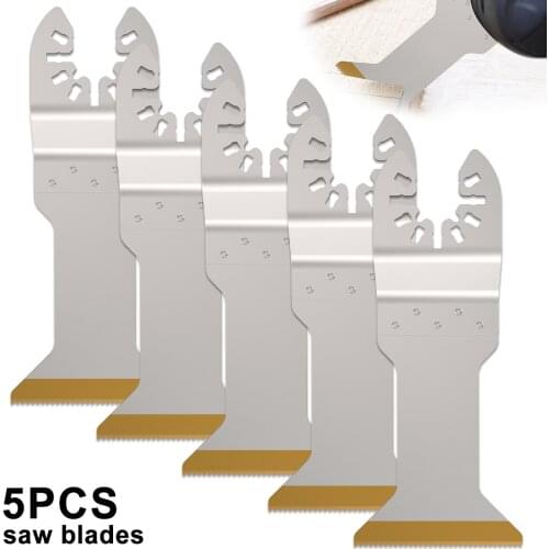 5pcs Multi-Function Bi-metal Precision Saw Blade Oscillating Multi Tool Saw Blade for Renovator Power Cutting Multimaster Tools