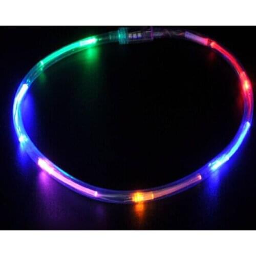 50pcs Fashion 6 Led Necklace Light Up Christmas and New Year Gift Favors Decor For Adults Or Kids Glow Party Supplies ZA4589