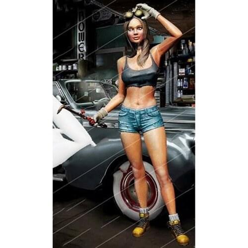1/16 Scale Unpainted Resin Figure Gas Welder Girl collection figure