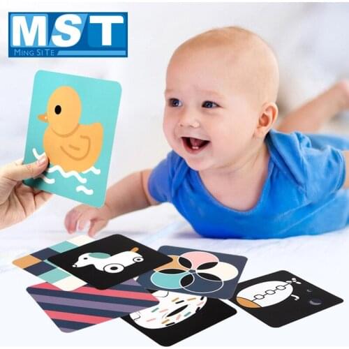 Newborn Early Education Learning Cards With Animals Visual Stimulation Cardboard Teaching Card Baby Toys For Kids Flash Cards