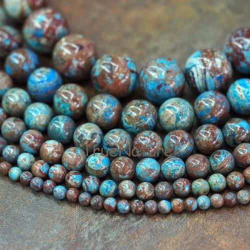 Wholesale Ocean Jaspers Beads Strand, Sea Sediment Jaspers Stone Jewelry, Various Size, Natural Smooth Beads In 4-14 mm BE7506