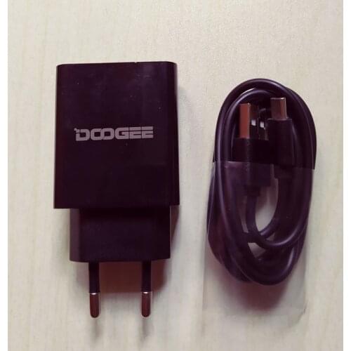 Original DOOGEE 18W Fast Charger 3.0 For HOMTOM HT70 AC Travel Adapter+Type-C USB Cable