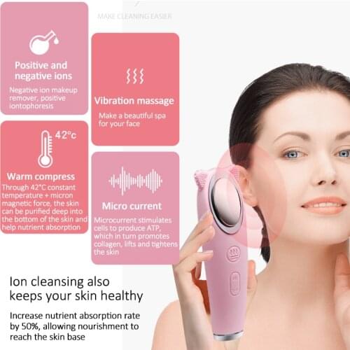 Rechargeable Electric Facial Cleaning Brush Skin Rejuvenation & Face-lifting Multifunctional Facial Beauty Massager Skin Care