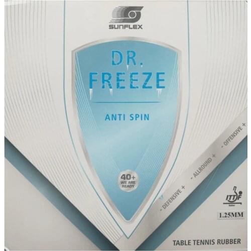 SUNFLEX DR.FREEZE ARC-PROOF Anti-arc (Anti-loop, Anti Spin, Defensive) Anti Power Rubber with Sponge 1.25mm Cake Sponge Light
