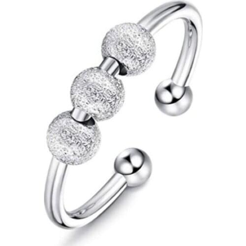 Spinning Fidget Peace Rings Spinner Open Rings For Anxiety Worry Rotatable Ring Relieving Stress Valentines Day Jewelry Gifts