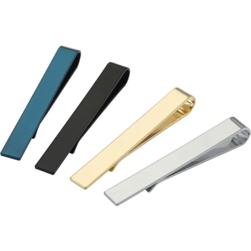 Simple Tie Clips for Mens Business Reception Banquet Wedding Groom Tie Accessories Gift Fashion Multicolor Customizable Logo