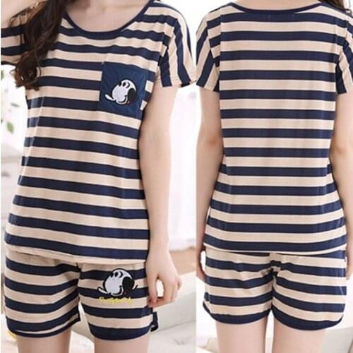 Women Pajamas Suits New Cute Home Suit Sleepwear Short Sleeve Pyjamas Comfortable Girl Spring And Summer Clothing