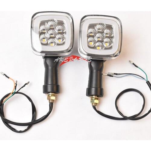 1 Pair 10mm Bolt Motorcycle LED Indicators Front Rear Turn Signals Lights For Harley Sportster 883 Iron XL1200 Yamaha CG 125