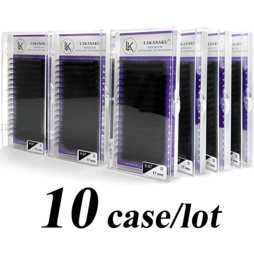 LAKANAKU 10trays/set Matte Volume Eyelashes Extensions Individual Lashes Fluffy False Eyelashes for Eye Beauty