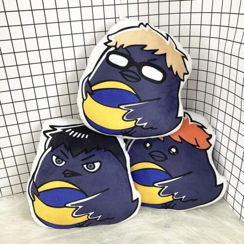 10cm Anime Haikyuu Plush Doll Cute Crow Hinata Shoyo Tobio Kageyama Soft Stuffed Plush Cushion Haikyuu! Crow Plush Pendant Toys