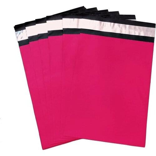 100Pcs Pink Poly Mailer Self Adhesive Post Mailing Package Mailer Glue Seal Postal Bag Gift Bags Courier Storage Shipping Bags