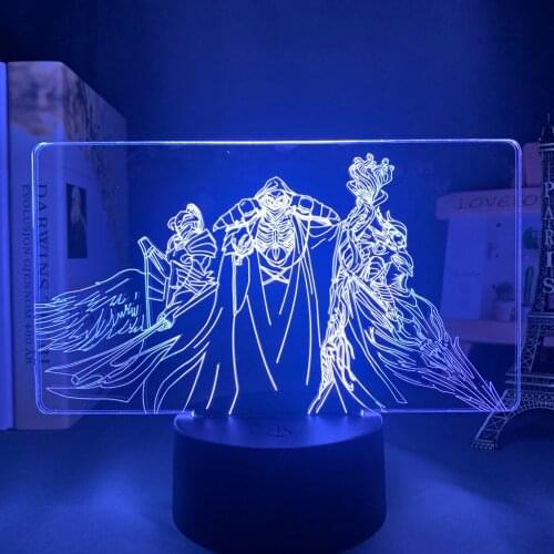 3d Led Night Light Anime Overload for Bedroom Decor Light Manga Birthday Gift Nightlight Overload Led 3d Lamp