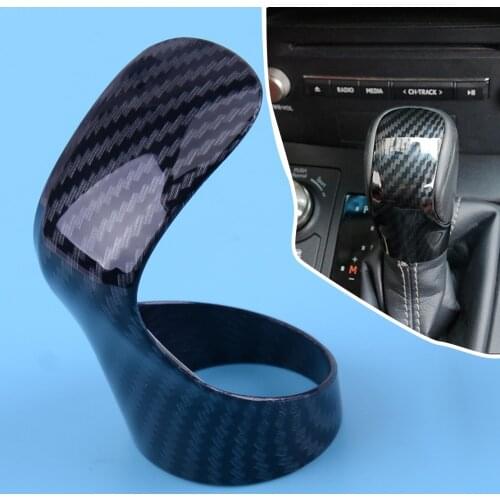 Car Carbon Fiber ABS Shift Head Knob Trim Cover Handle Sticker Decoration Fit For LEXUS IS250/350/200T 2014 2015 2016 2017