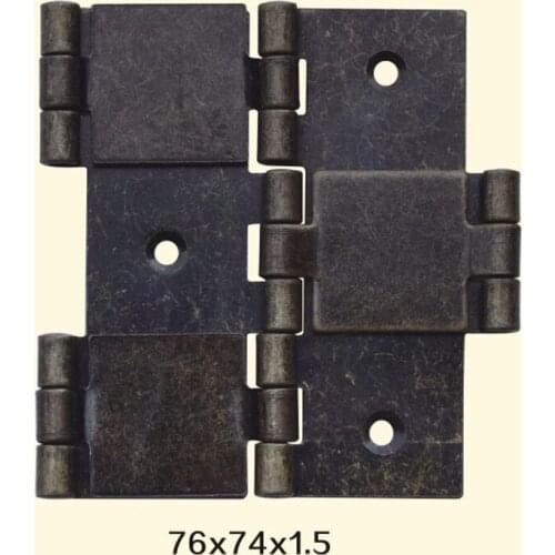 Freeshipping 76*74*1.5mm Iron Metal Hinge Sewing Machine Folding Table Furniture Flip Tray Hinges Big Door Hinges