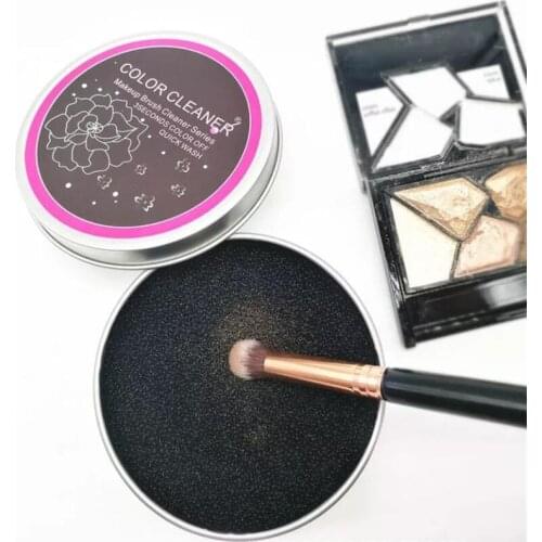 Quick Make up Brush Cleaning Tool Cosmetic Brush Dry Wash Box Sponge Makeup Brush Cleaner Scrubbing Tool