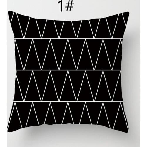Abstract Geometry Cushion Cover Black White Modern Simple Home Decor Polyester Pillowcase Sofa Bed Living Room Decorative Covers