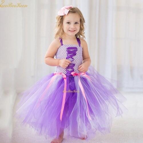 Children Witchcraft Halloween Cosplay Costume Kids Anime Witch Dress Girls Purple Princess Dress Girl Sling Dress Evening Party