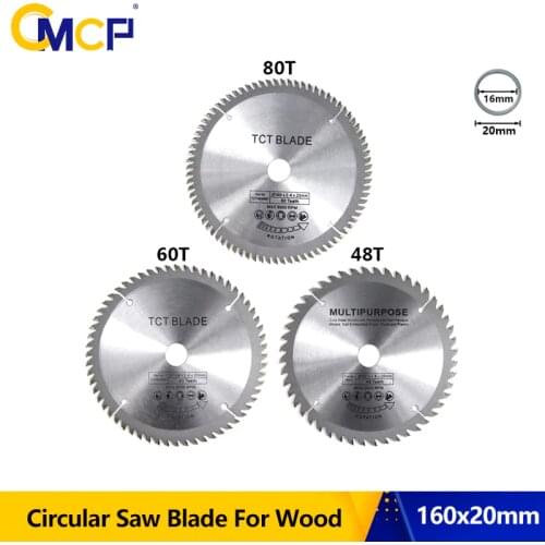 Diameter 160mm 48T Mutilfunction Woodworking Saw Blade TCT Circluar Saw Blade For Wood 60T 80T Cutting Disc