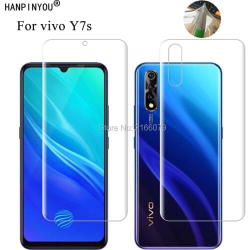 For vivo Y7s 6.38" Soft TPU Front Back Rear Full Cover Screen Protector Transparent Protective Film + Tools (Not Tempered Glass)