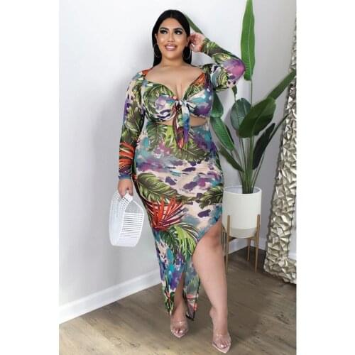 Echoine Sexy Printed Strappy Asymmetrical Dresses Skinny Vestidos Plus Size Punk Rave Woman Dress