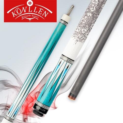 KONLLEN Billiard Carbon Pool Cue Technology 3/8*8 Radial Pin Joint Solid Wood Inlay Hardness Professional Print Butt Cue Stick