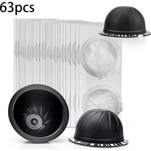 For Nespresso Vertuo Coffee Capsule Cup Self Stick Aluminum Foil Tamper Set For Delonghi ENV135 Reusable ENV150 BNV450WHT1BUC1