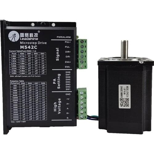 NEMA23 stepper motor kit Leadshine stepper motor driver M542C 57HS21A 3D printing engraving machine milling machine