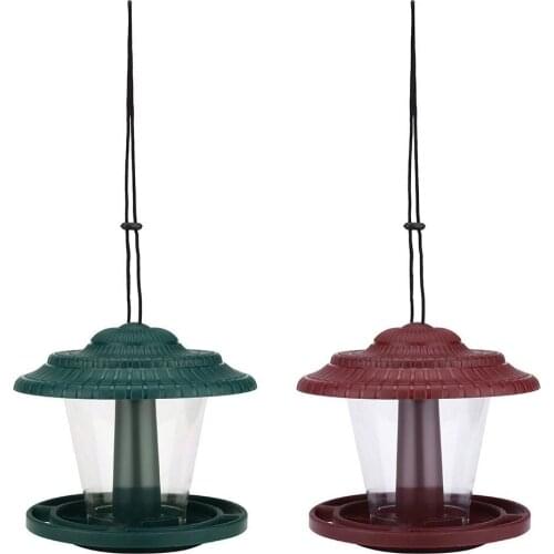 Ing Bird Feeder Seeds Nuts Feeding Food Station Rainproof Roof