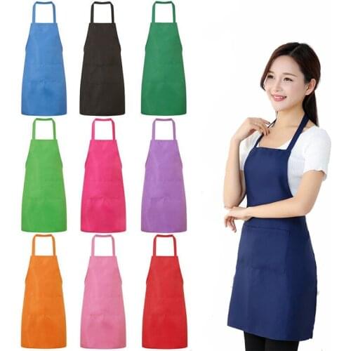 Fashion Canvas Kitchen Bib Aprons for Men Woman Work Housework Aprons Restaurant Grill Cafes Shop Chef Waiter Studios Uniform