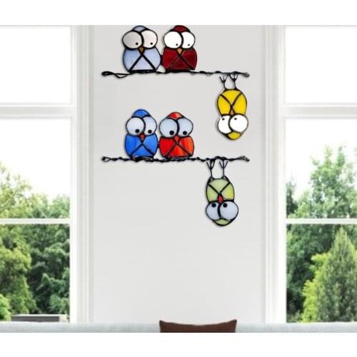 3 Lovely Birds Sticker Cartoon Home Window Decoration Ornament An Unique Memorial Gift For People Loss Loved Ones