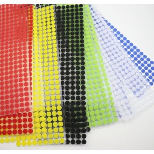 AIJJU 500 Pairs 10mm Color Round Self-Adhesive Adhesive Fastener Tape Dots Sticky Back Hook And Loop Magic Sticker Double Sided