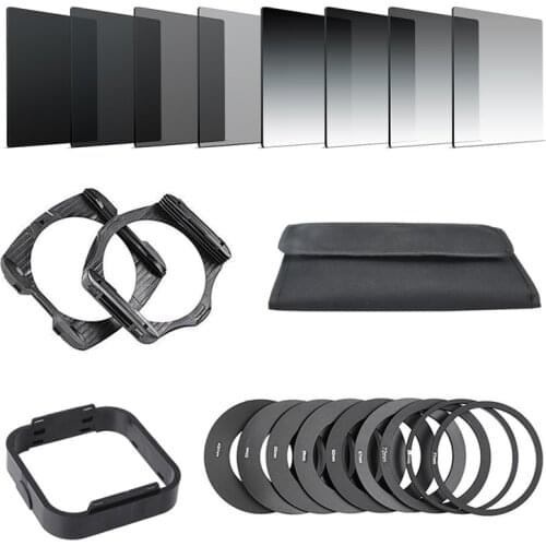 21in1 Universal Gradient Neutral Density ND2 4 8 16 Filter Kits for Cokin P Set SLR DSLR Camera Lens Camera Photo Accessories