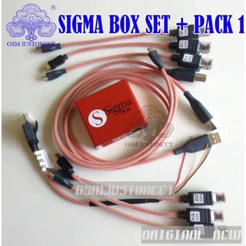 The newest version sigma box with 9 cables+ Pack 1 activation for t MTK-based Motorola, Alcatel, Huawei, ZTE and Lenovo