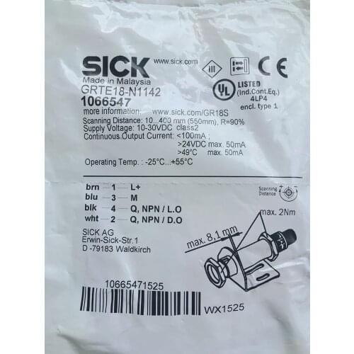 New brand original SICK photoelectric switch GRTE18-N1142 GRTE18-P1142 GRTE18-N1162