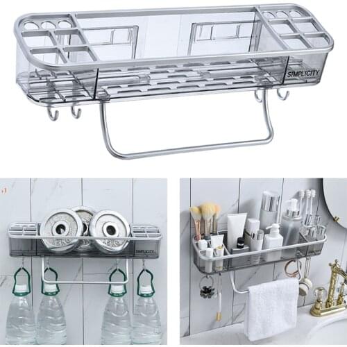 Plastic Punch-Free Storage Shelf Holder Facial Cleanser Organizer Save Space Bathroom Accs