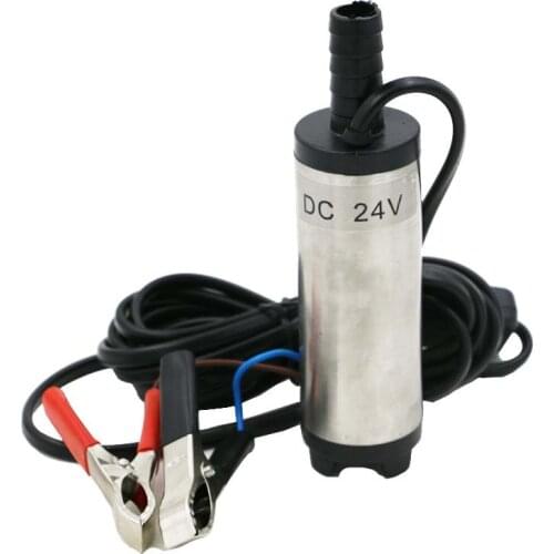Portable Mini Electric Submersible Pump For Pumping Diesel Oil Water Fuel Transfer Pump Stainless Steel Shell 12L/min DC 12V 24V