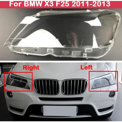 Transparent Lampshades Lamp Shell Front Car Lens Headlight Headlamps Headlights Cover For BMW X3 F25 2011 2012 2013