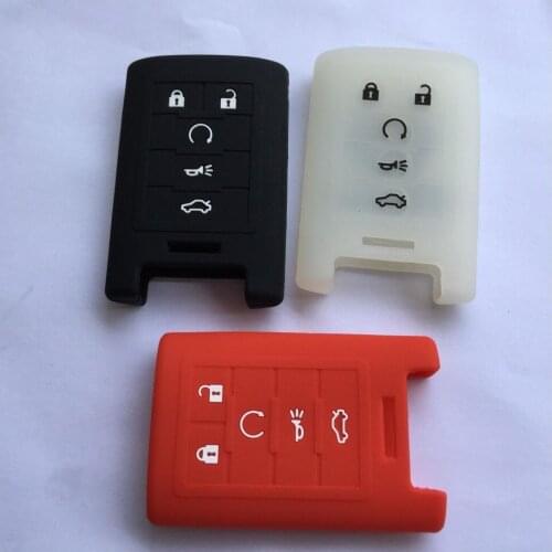 Remote Silicone Key Holder Protector For Cadillac ATS CTS DTS XTS STS SLS SRX XTS Smart Key 5 Button Repair