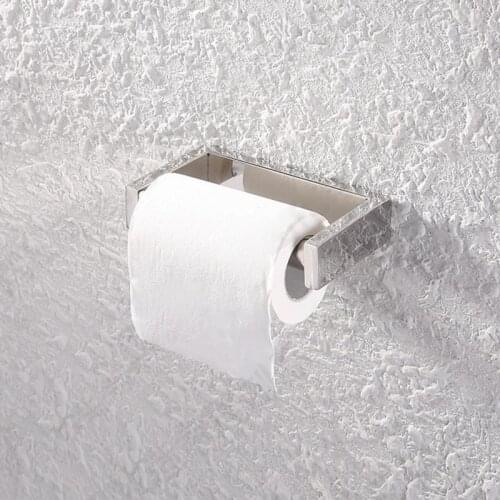 Steel Paper Towel Rack Toilet Paper Holder Tissue Paper Spring Loaded Bathroom Roll Holder R0K4