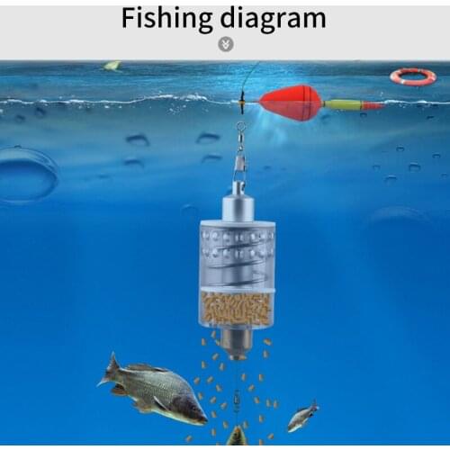 Outdoor Auto Fishing Feeder Trap Bait Box Full Auto Rigging Device Portable Automatic Lazy Container Fishing Tools Fish Hook