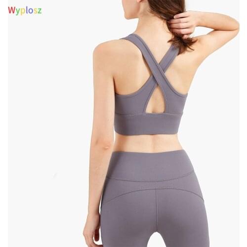 Wyplosz Cross Sexy Beauty Back Bra Womens Underwear Sports Bras Vest Sportswear Gym Sports Vest Top Crop Sports Top Brassiere