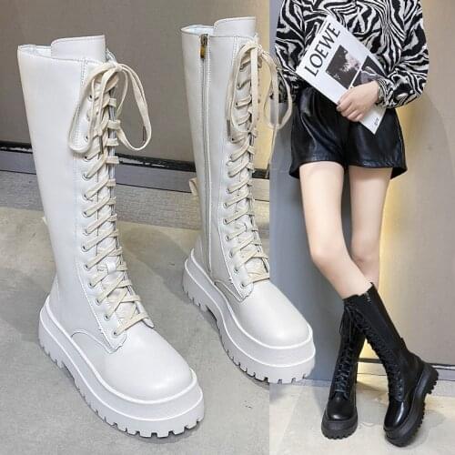 White Long Tube But Knee Knight Boots Women 2021 Spring and Autumn New Fashion Thick Heel Pointed Back Zipper High Heel Boots