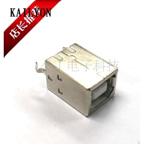 100pcs D type /D word vertical BF-180 printer socket / interface B female 180 degree square mouth USB seat female seat